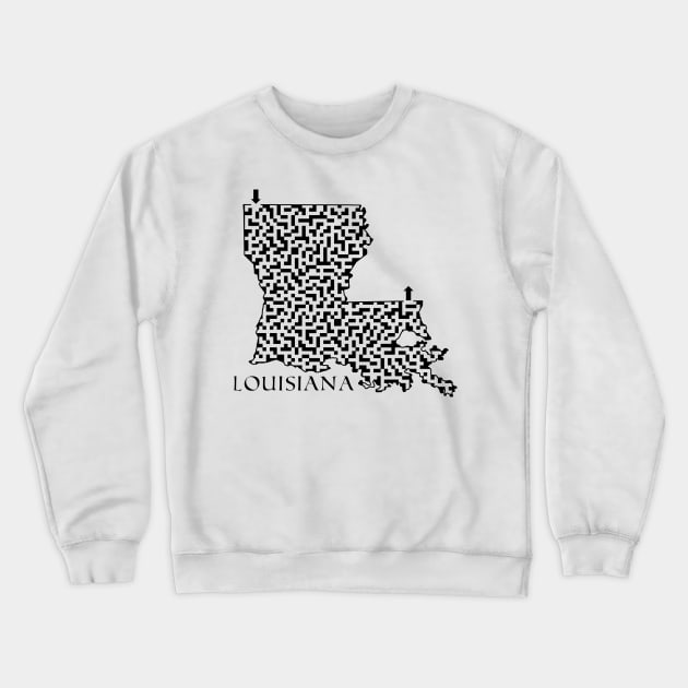 State of Louisiana Maze Crewneck Sweatshirt by gorff